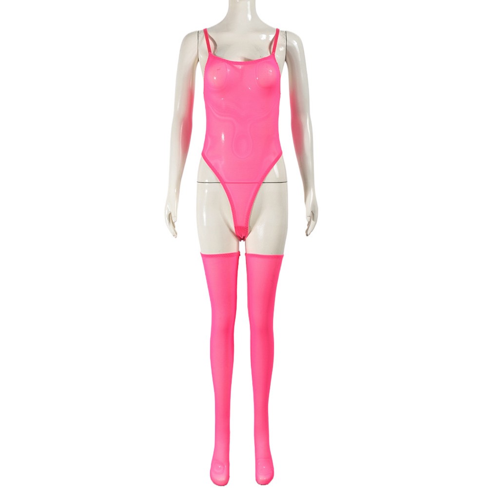 Mesh Bodysuit Sexy Dessous Set Zweiteilige Nachtwäsche Für Hotel Für Zuhause - Bild 17 von 39