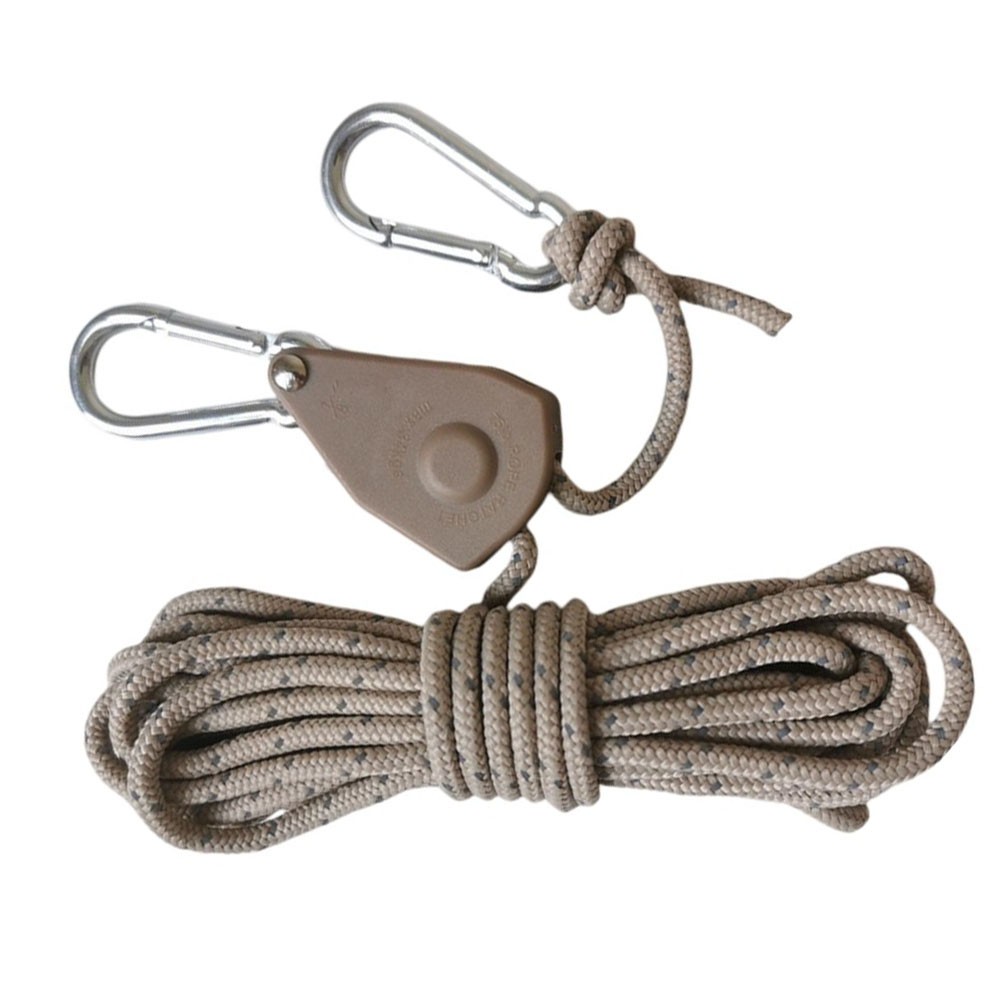 Cuerda de toldo de camping a prueba de viento con polea ajustable 2M longitud 4mm diámetro - Imagen 8 de 13