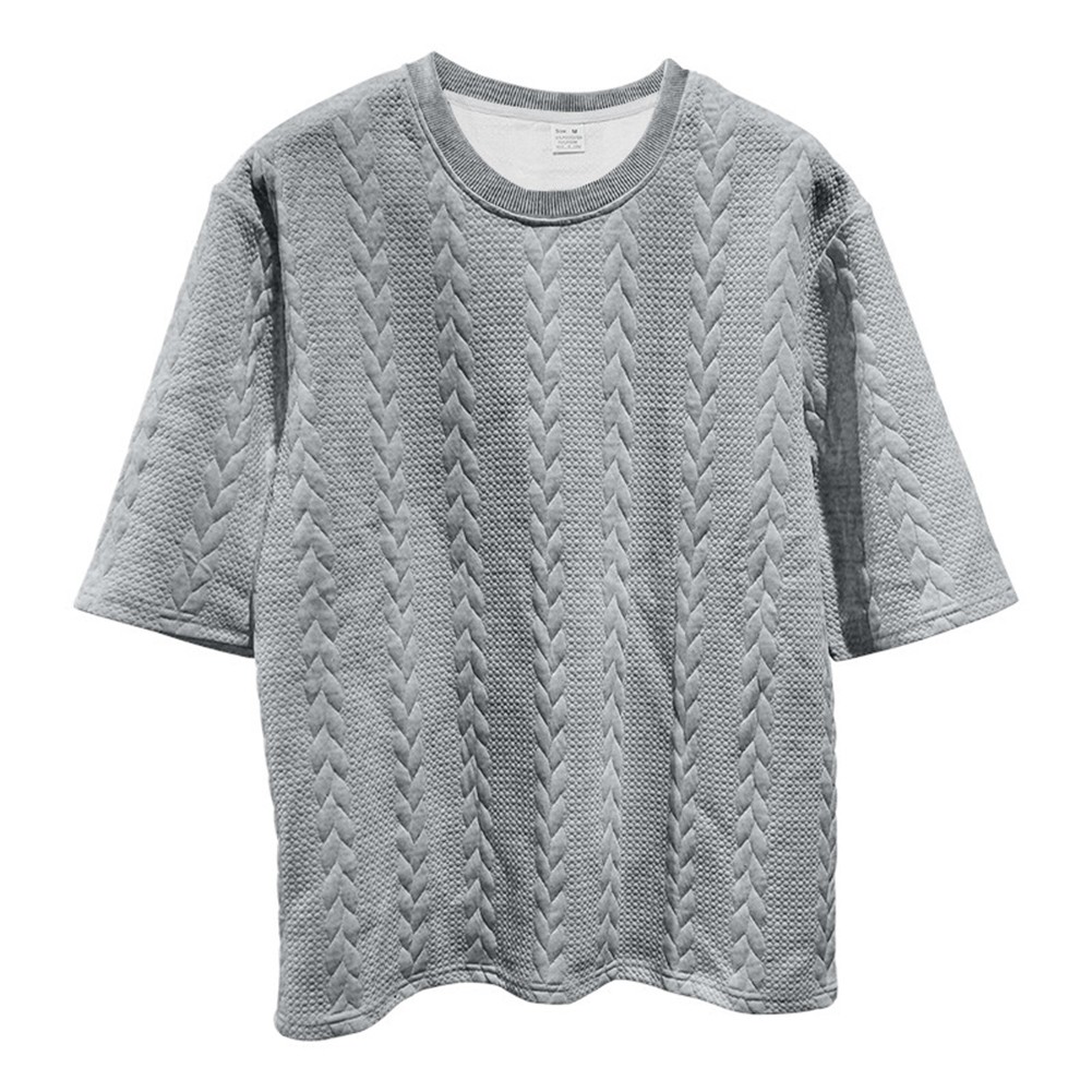 Fashionable Men's Sporty Knitted Set with Short Sleeve T Shirts and Shorts - Picture 20 of 84