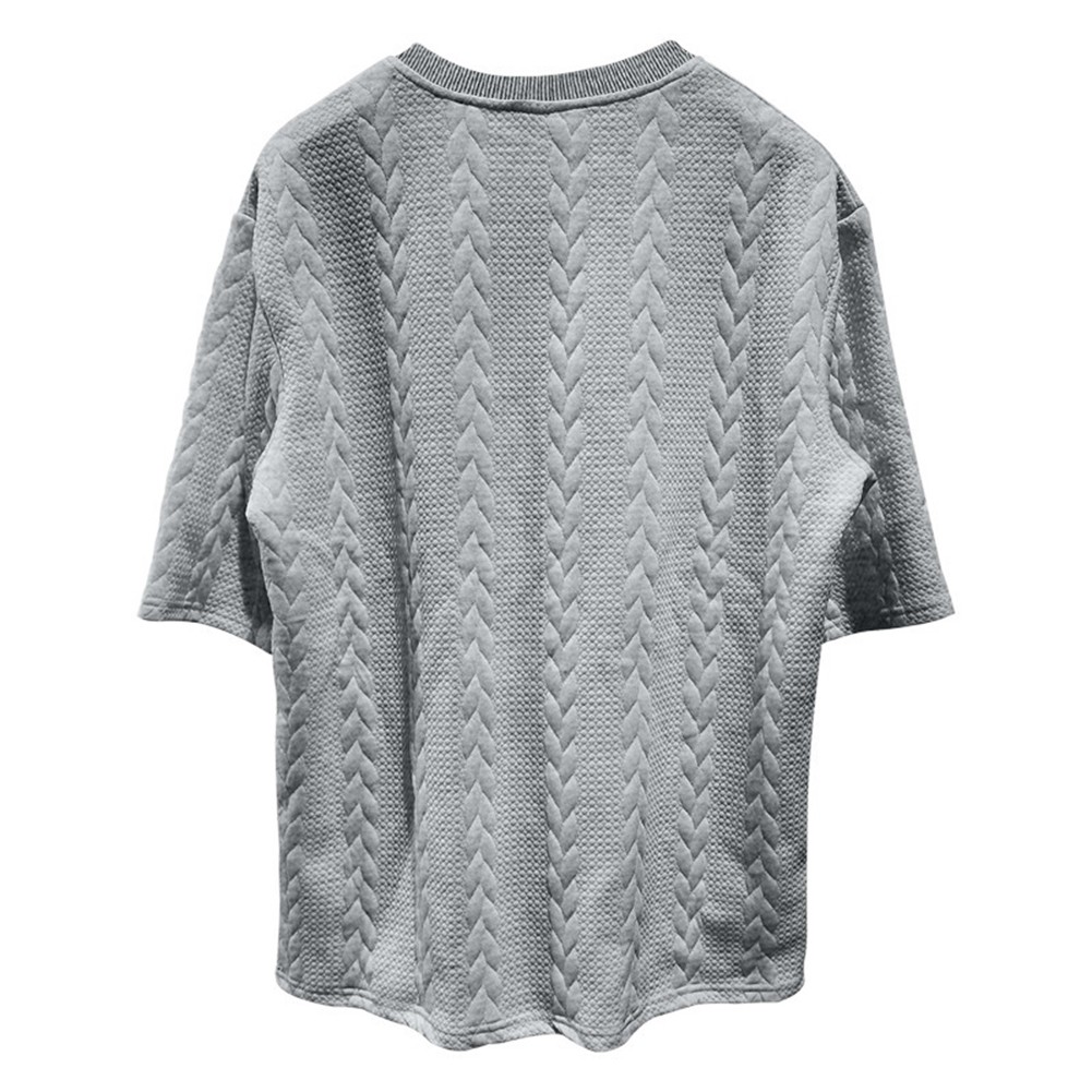 Fashionable Men's Sporty Knitted Set with Short Sleeve T Shirts and Shorts - Picture 19 of 84