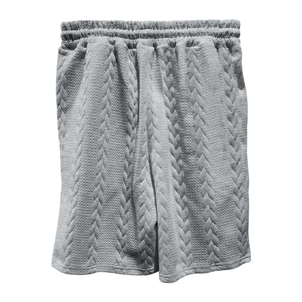 Fashionable Men's Sporty Knitted Set with Short Sleeve T Shirts and Shorts - Picture 22 of 84