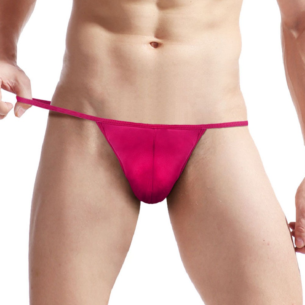 Ice Silk Men's Lingerie G string Tanga Low Waist Brief Underwear Pouch - Picture 66 of 68