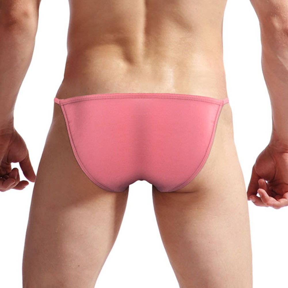 Ice Silk Men's Lingerie G string Tanga Low Waist Brief Underwear Pouch - Picture 57 of 68