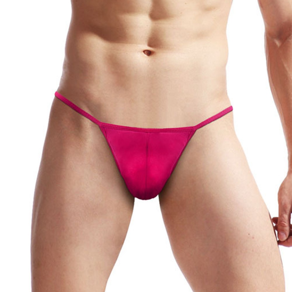Ice Silk Men's Lingerie G string Tanga Low Waist Brief Underwear Pouch - Picture 62 of 68