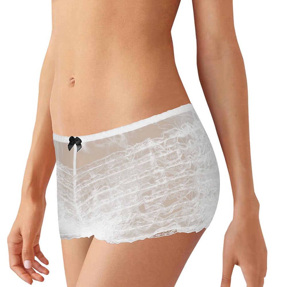 Black Lace Bloomers Shorts with Frilly Ruffle Detail Women's Dancewear - Picture 26 of 37