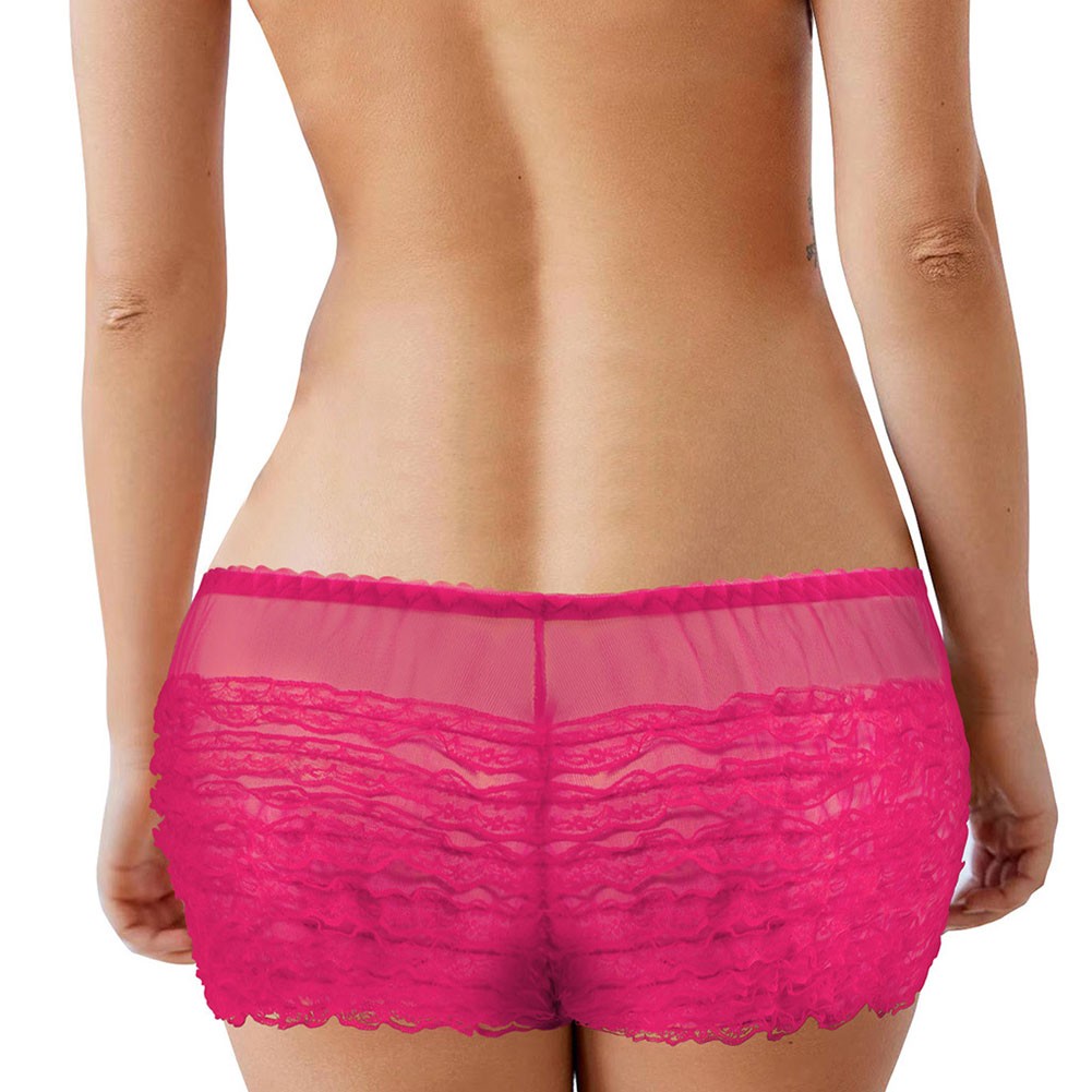 Black Lace Bloomers Shorts with Frilly Ruffle Detail Women's Dancewear - Picture 36 of 37