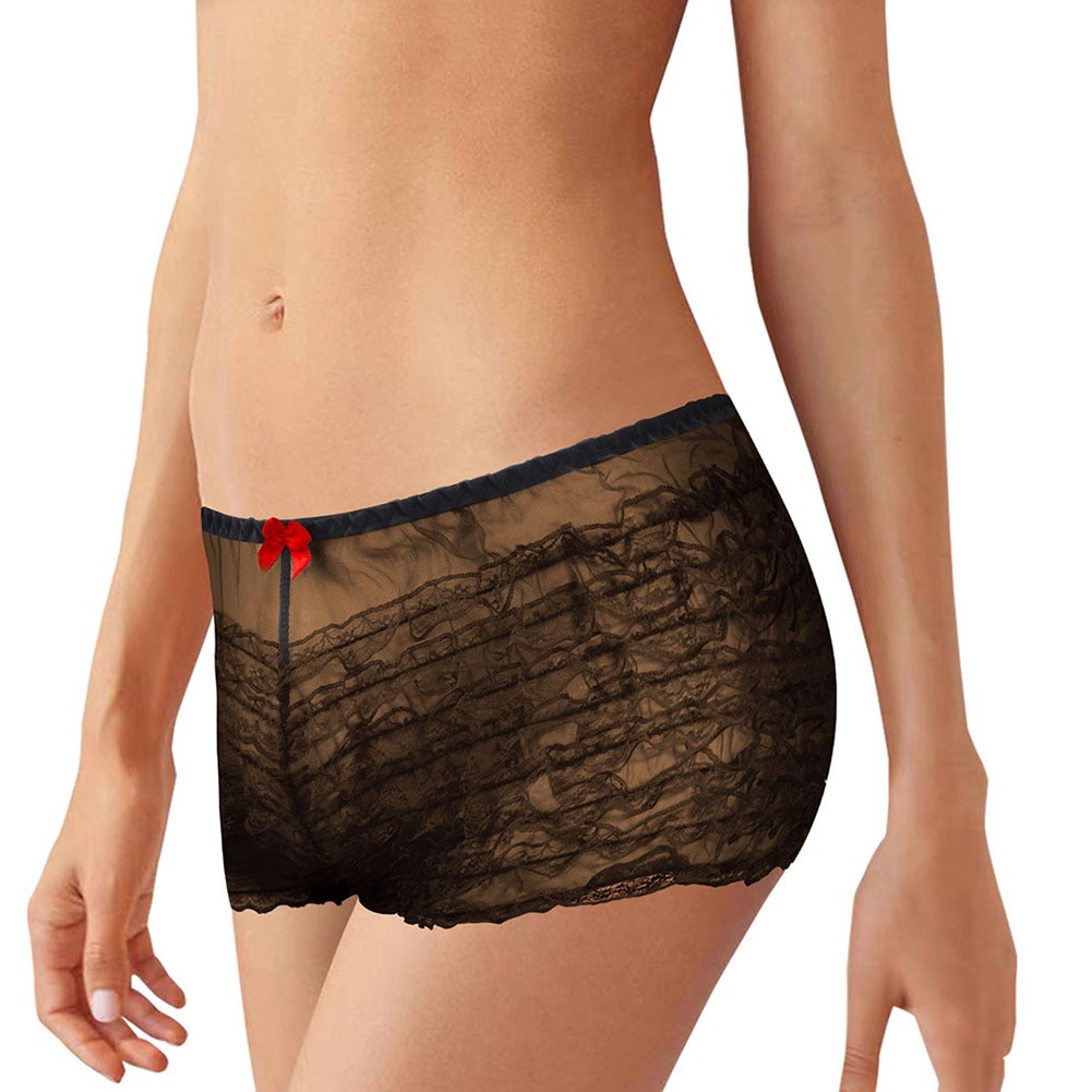 Black Lace Bloomers Shorts with Frilly Ruffle Detail Women's Dancewear - Picture 19 of 37