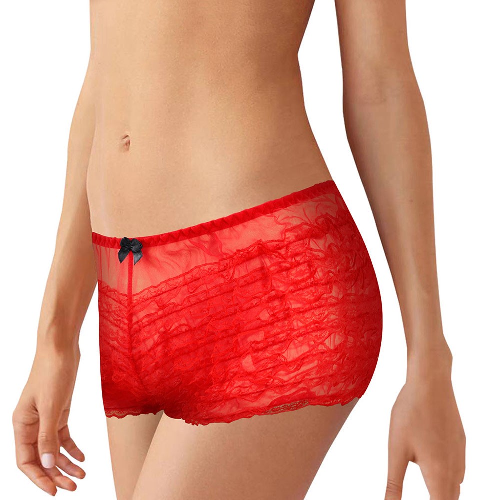 Black Lace Bloomers Shorts with Frilly Ruffle Detail Women's Dancewear - Picture 16 of 37