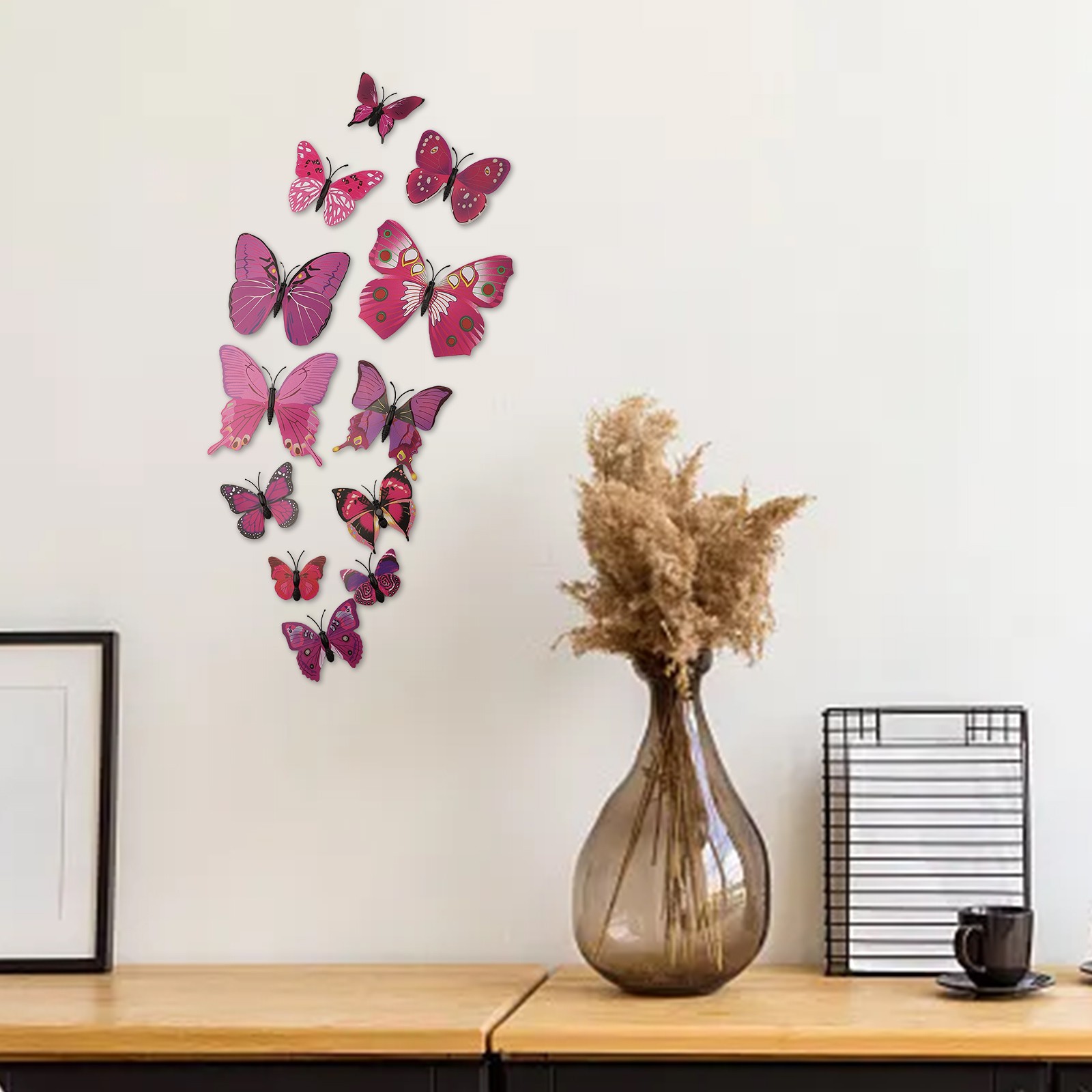 Outdoor Butterfly Wall Stickers for Home Decoration 12 Pieces 3D Design - Picture 40 of 50