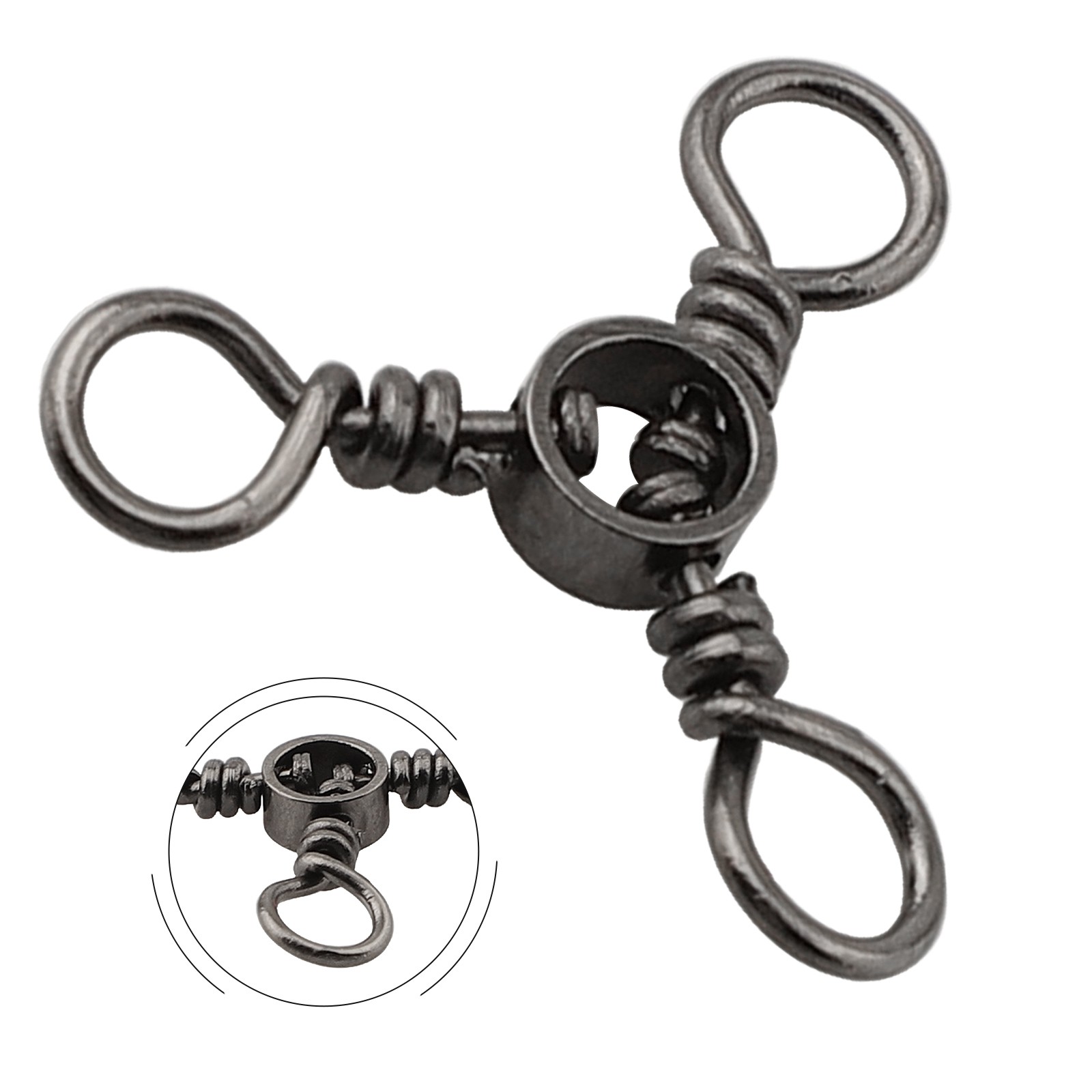 Drei Drehende Verbindung Terminal Tackle Trigeminusfischen Dauerhaft Neu - Bild 25 von 39