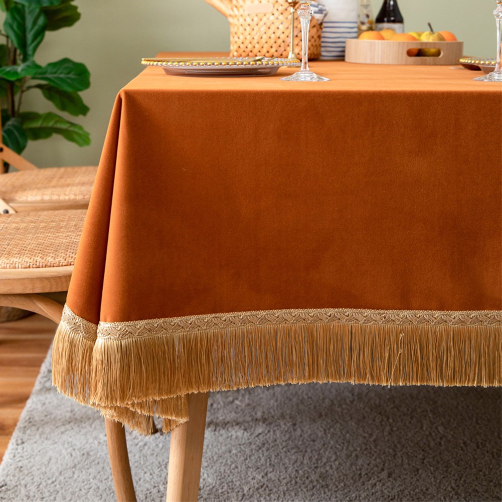 Elegant And Sophisticated Dining Table European Tassel Tablecloth Versatile Use
