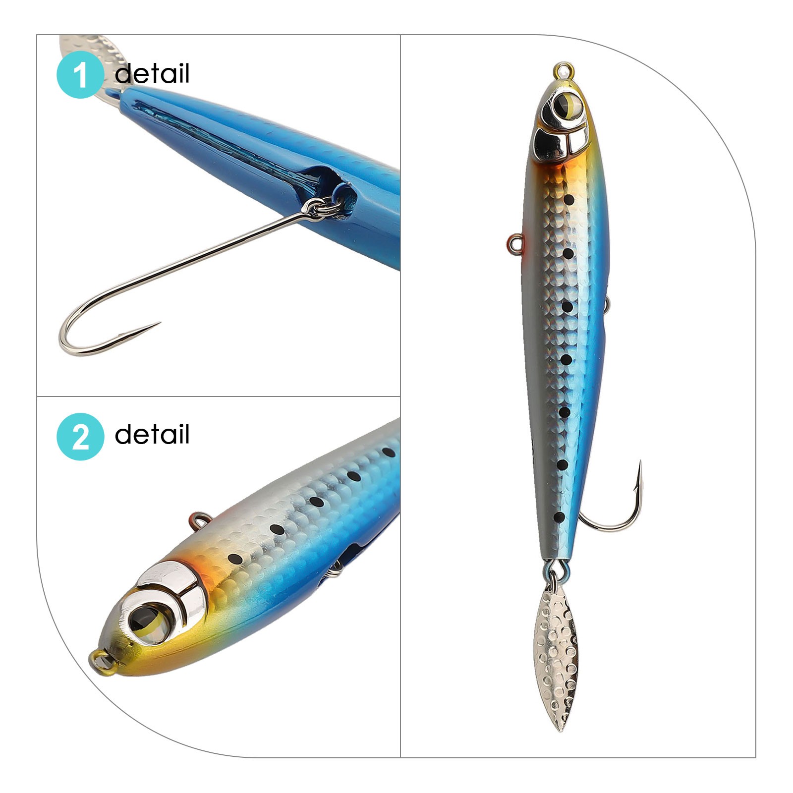 Améliorez votre arsenal de pêche 10 5 vente cm 25 g paillettes à cuillères appât