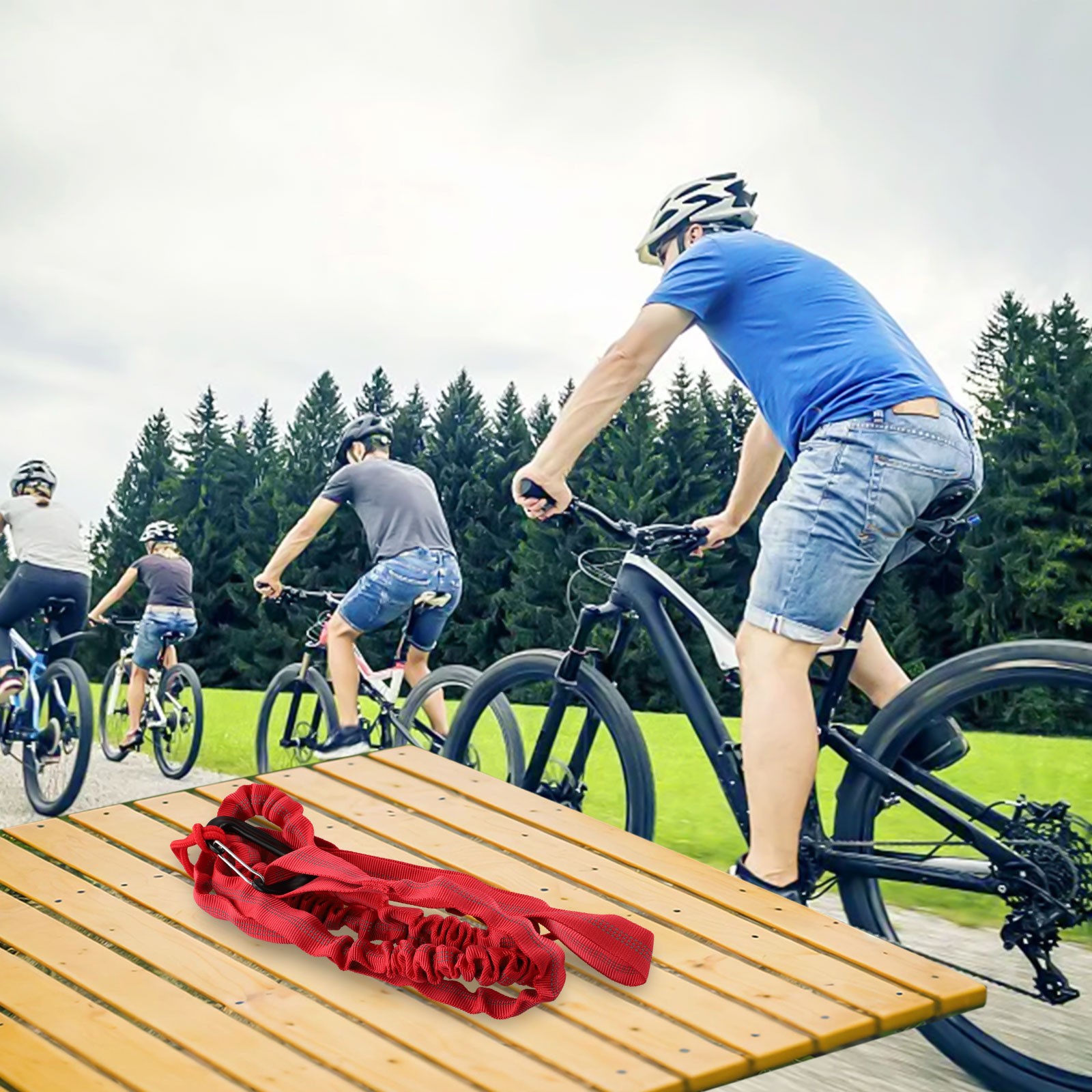 Fahrradschleppseil Haustierleine Nylonseil Mit Elastischem Seil Tragfähigkeit - Bild 16 von 39