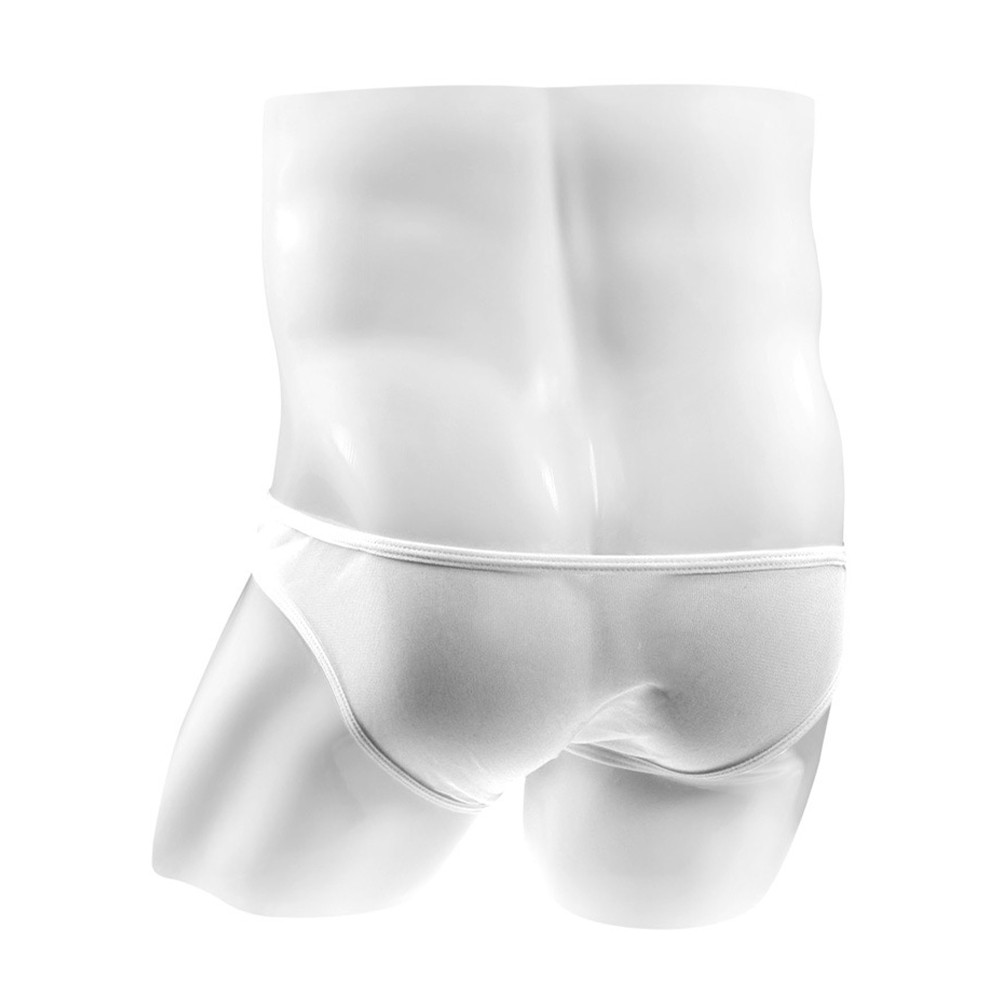 Culotte sexy homme collections maille transparente taille basse sous vêtement pochette noir
