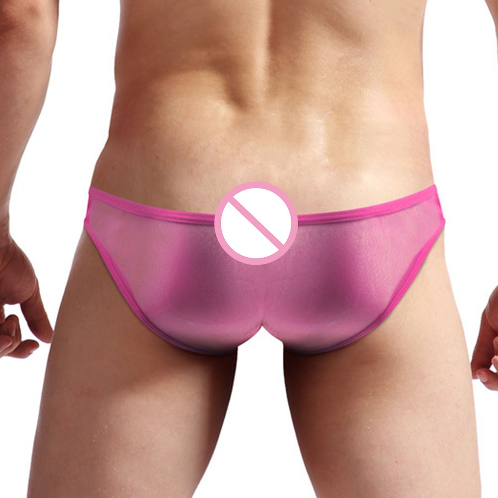 Culotte sexy homme maille transparente taille basse vendre sous vêtement pochette noir