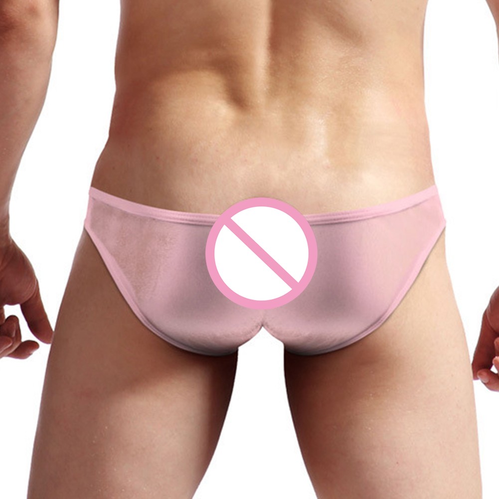 Culotte sexy homme maille transparente taille basse vendre sous vêtement pochette noir