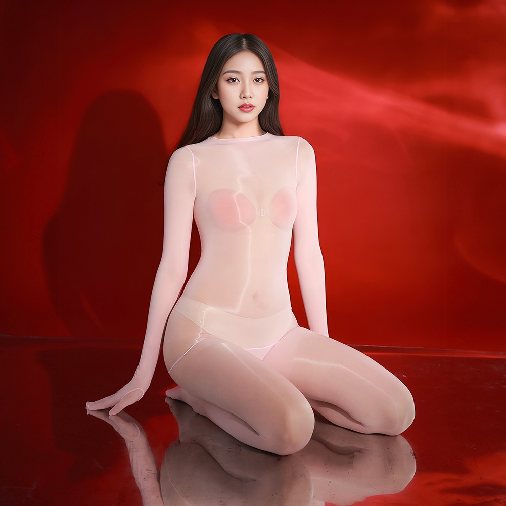 Body sexy brillant transparent bodystocking huileux en ligne et brillant disponible en co
