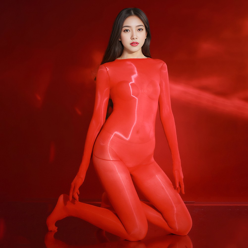 Body sexy brillant transparent bodystocking huileux en ligne et brillant disponible en co