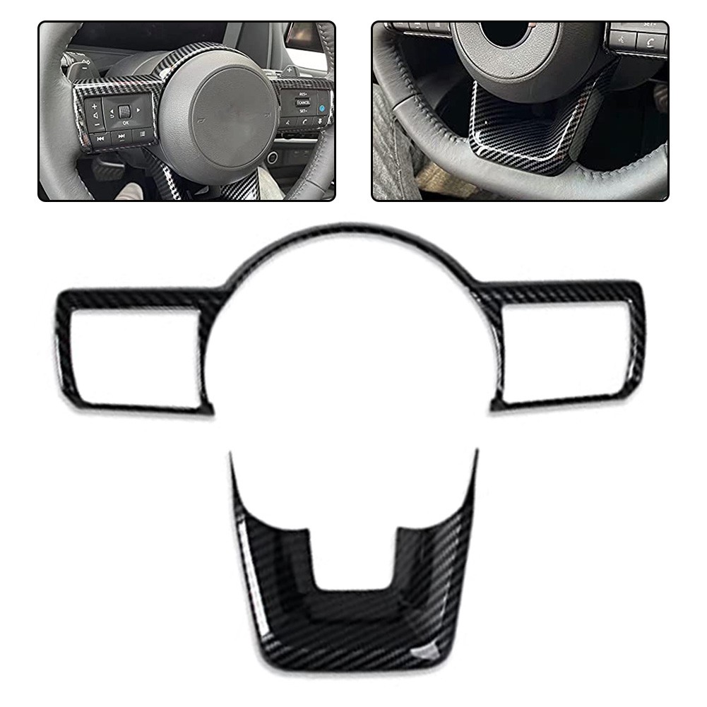 Carbon Fiber Steering Wheel Trim Carbon Fiber Car Trim High-quality Plastic - Picture 3 of 12