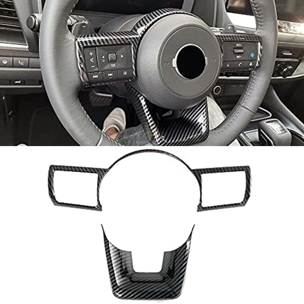 Carbon Fiber Steering Wheel Trim Carbon Fiber Car Trim High-quality Plastic - Picture 2 of 12