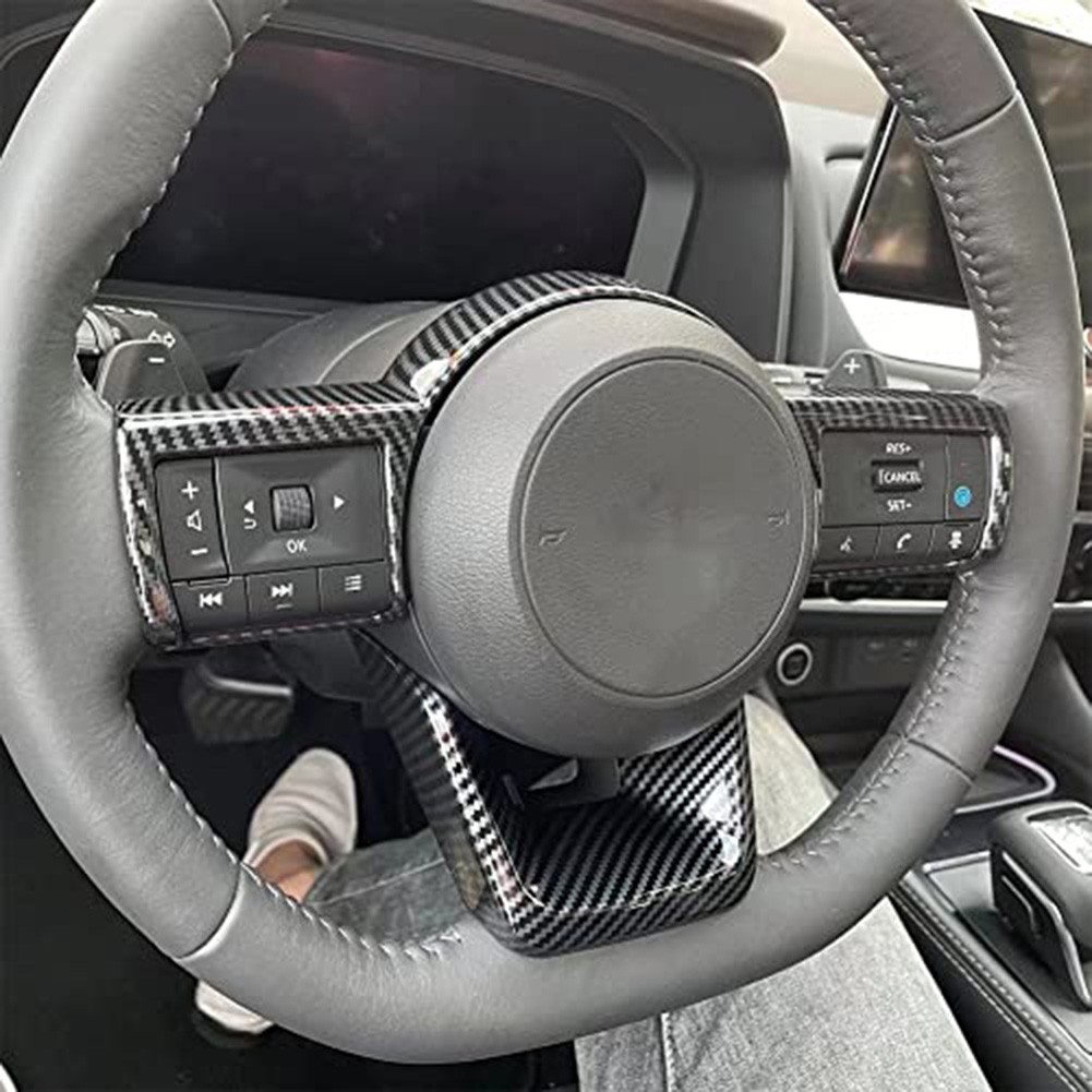 Carbon Fiber Steering Wheel Trim Carbon Fiber Car Trim High-quality Plastic - Picture 11 of 12