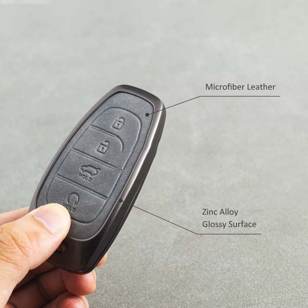 Funda de llavero de cuero de metal de moda para Hyundai Tucson Santa Fe Cruz - Imagen 28 de 53