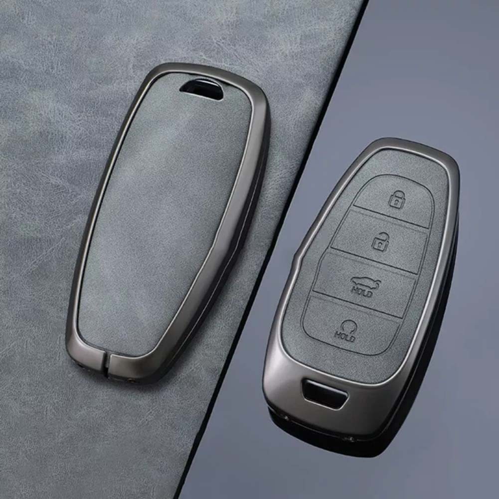 Funda de llavero de cuero de metal de moda para Hyundai Tucson Santa Fe Cruz - Imagen 29 de 53