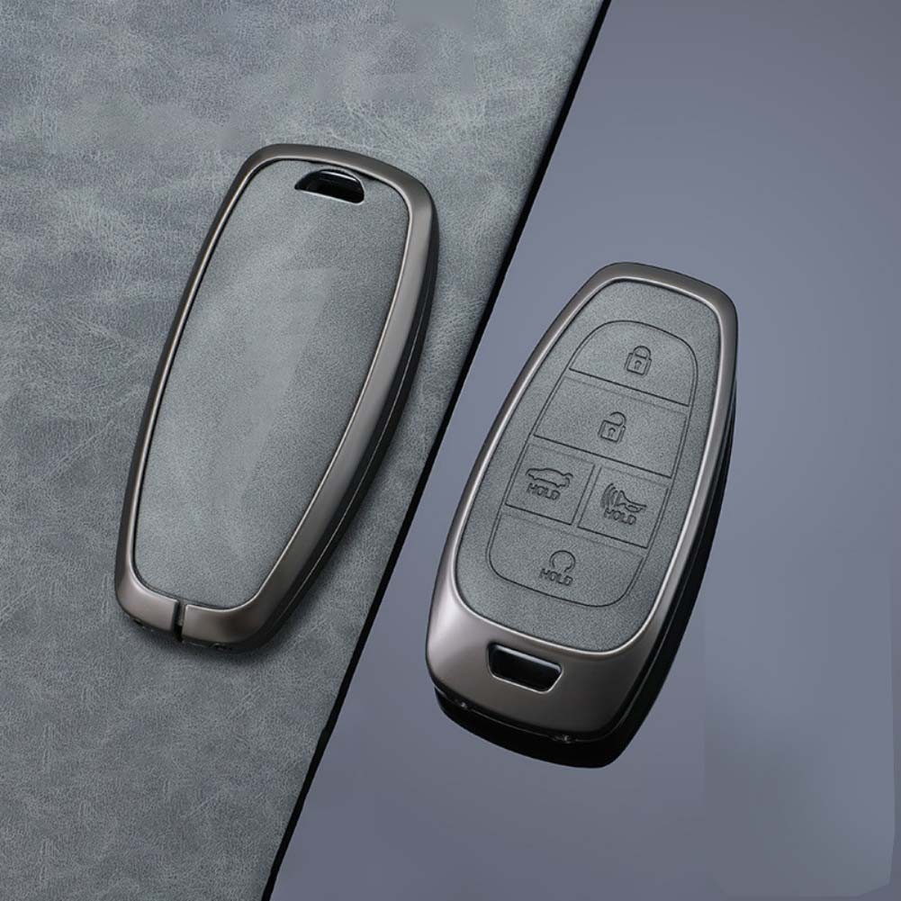 Funda de llavero de cuero de metal de moda para Hyundai Tucson Santa Fe Cruz - Imagen 33 de 53