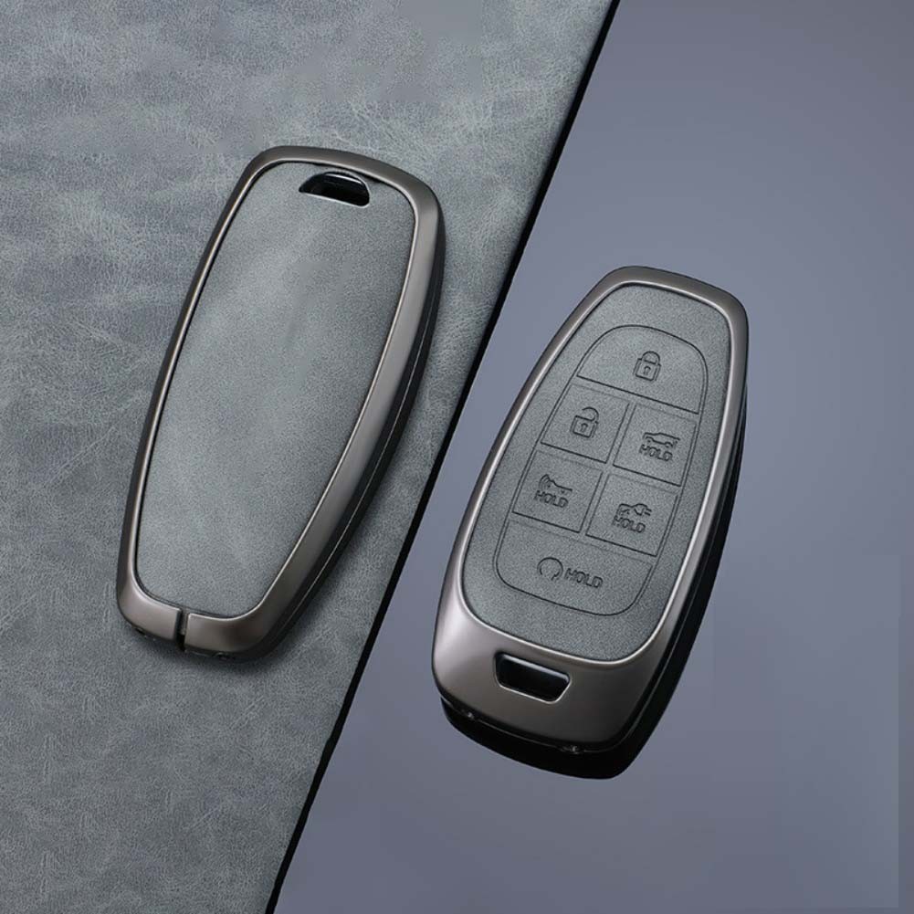 Funda de llavero de cuero de metal de moda para Hyundai Tucson Santa Fe Cruz - Imagen 41 de 53