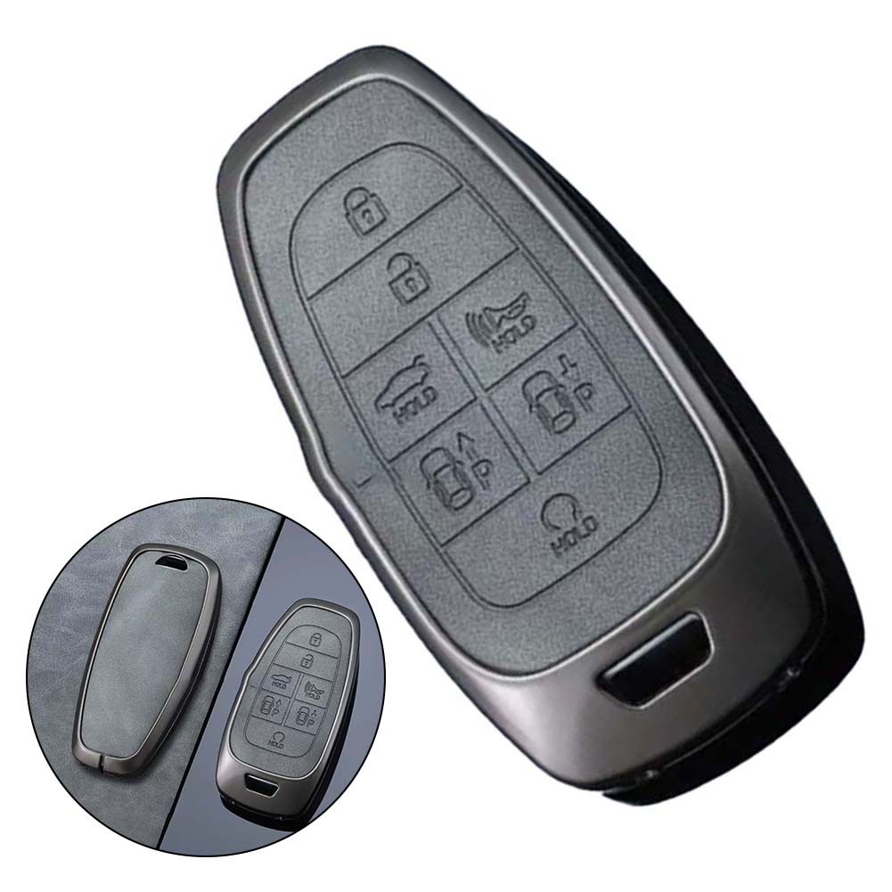 Funda de llavero de cuero de metal de moda para Hyundai Tucson Santa Fe Cruz - Imagen 49 de 53