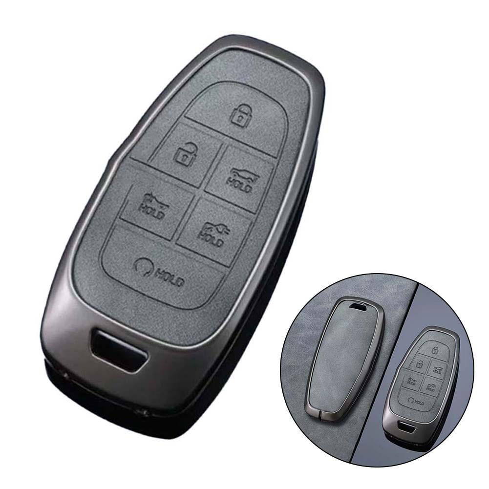 Funda de llavero de cuero de metal de moda para Hyundai Tucson Santa Fe Cruz - Imagen 36 de 53