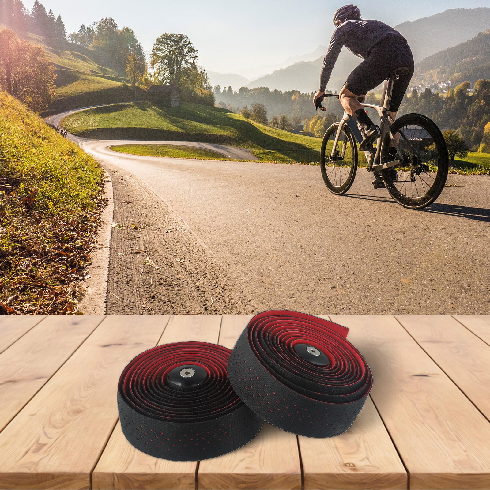 Nastro Barra Ammortizzante con Elastico Silicone Materiale EVA per Bici da Strad - Foto 22 di 41