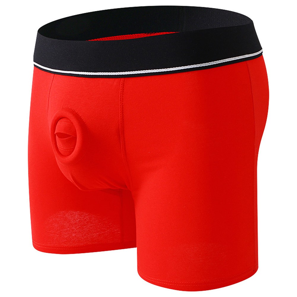 Herren Unterhose Open Pouch Loch Boxershorts Cockring Baumwolle Unterwäsche Boxershorts - Bild 40 von 45
