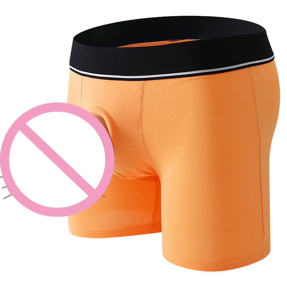 Herren Unterhose Open Pouch Loch Boxershorts Cockring Baumwolle Unterwäsche Boxershorts - Bild 39 von 45