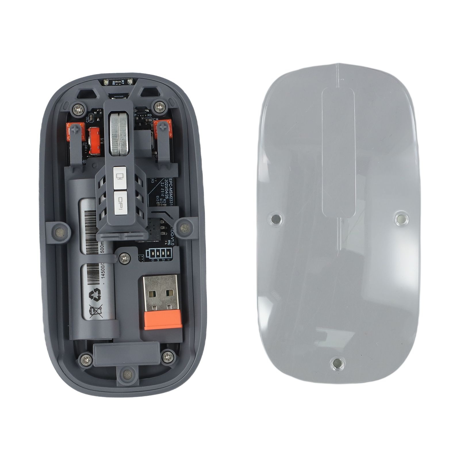 Precision 2400DPI verstellbare USB-Maus mit stilvollem transparentem Design - Bild 60 von 63