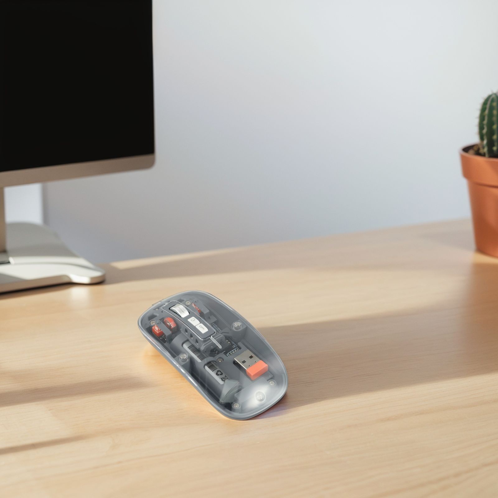 Precision 2400DPI verstellbare USB-Maus mit stilvollem transparentem Design - Bild 56 von 63