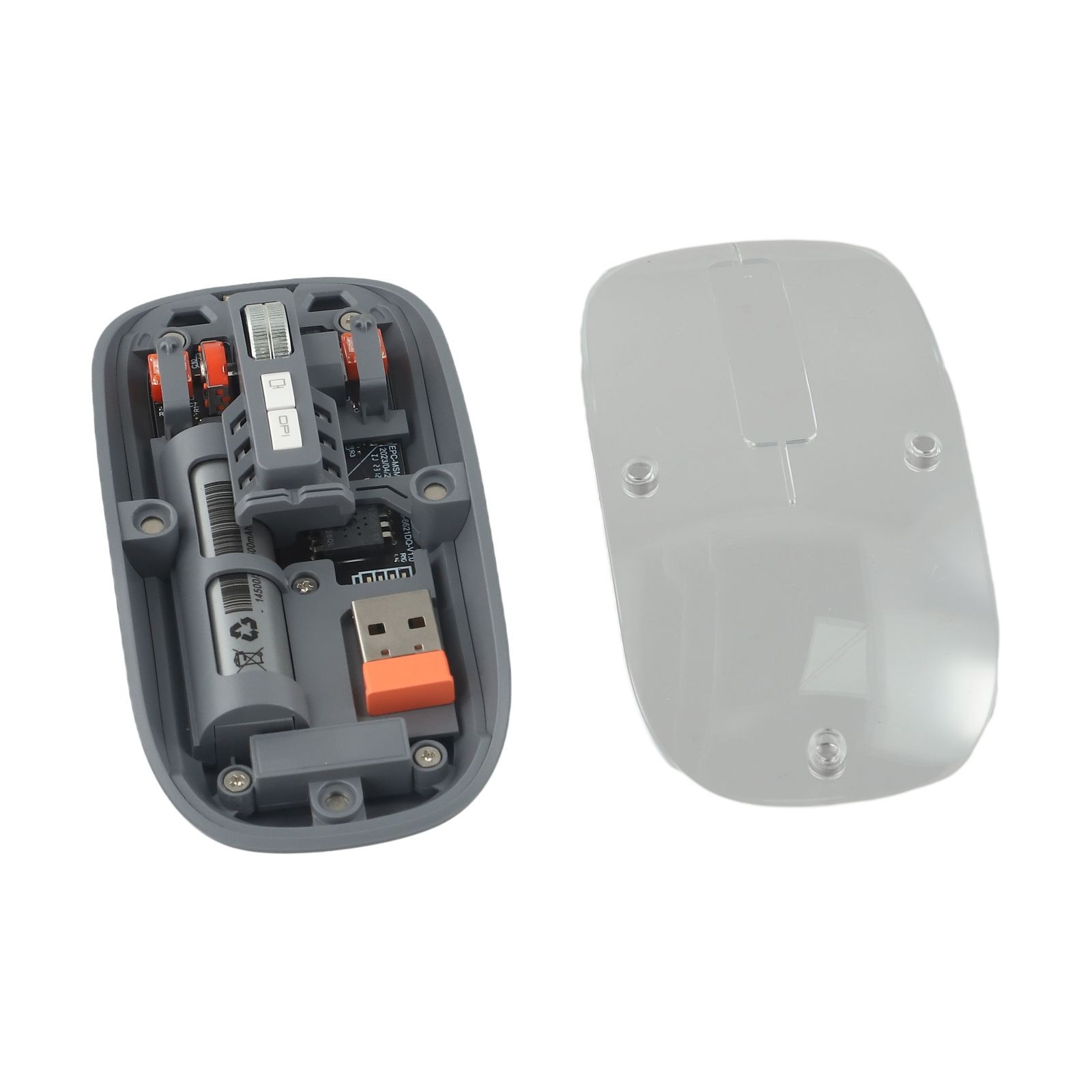 Precision 2400DPI verstellbare USB-Maus mit stilvollem transparentem Design - Bild 61 von 63