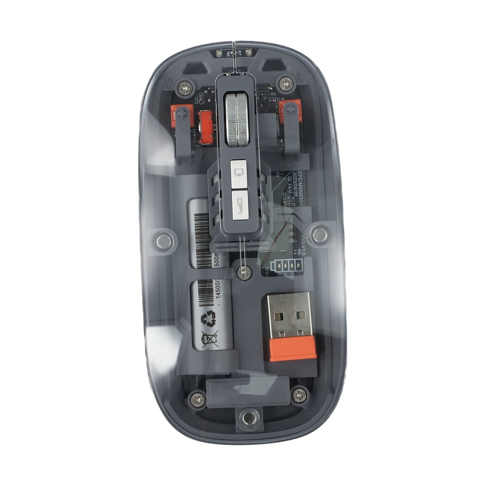 Precision 2400DPI verstellbare USB-Maus mit stilvollem transparentem Design - Bild 59 von 63
