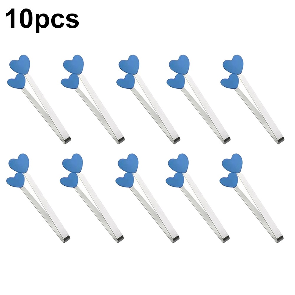 10er Pack Mini Kochzange mit sicheren Silikonspitzen für alle Gelegenheiten - Bild 39 von 39