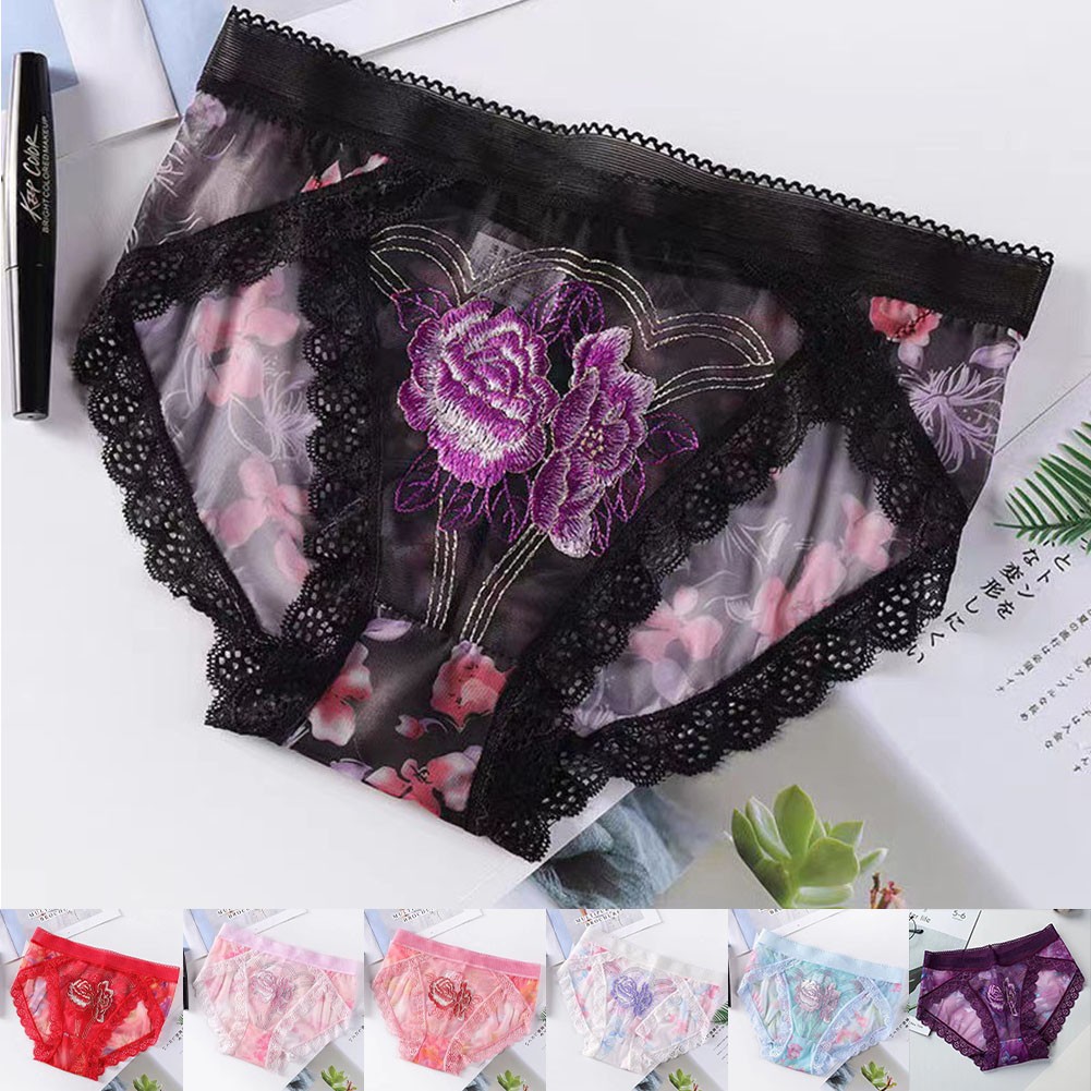 Lace Underwear Flower Embroidery Brand New Daily Wear Polyester Fabric - Picture 2 of 28
