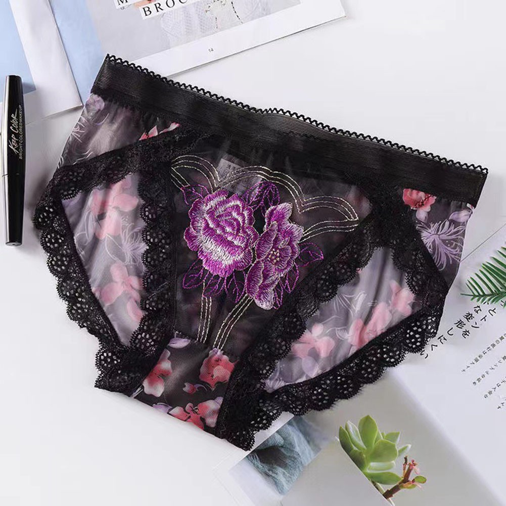 Lace Underwear Flower Embroidery Brand New Daily Wear Polyester Fabric - Picture 6 of 28