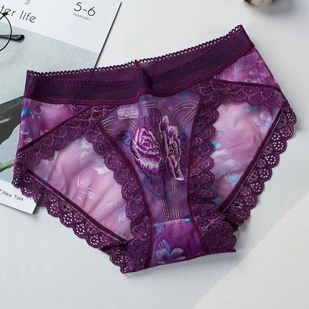 Lace Underwear Flower Embroidery Brand New Daily Wear Polyester Fabric - Picture 11 of 28