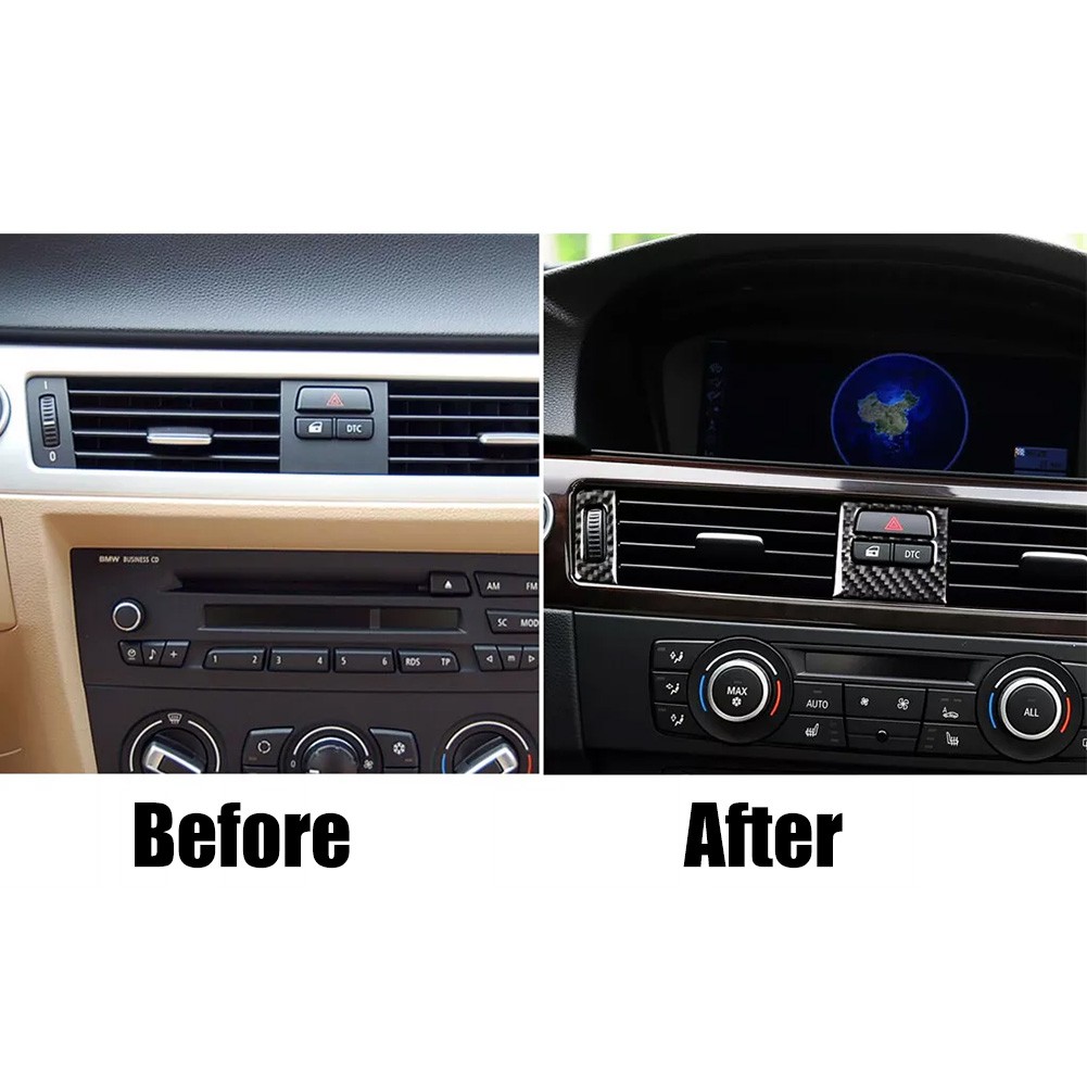 Sleek Design Carbon Fiber Central AC Vent Outlet Cover Trim for BMW E90 E92 E93 - Bild 48 von 48