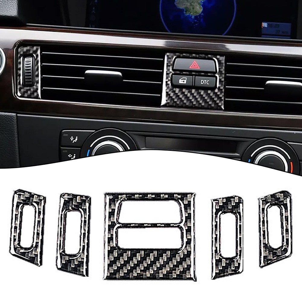 Sleek Design Carbon Fiber Central AC Vent Outlet Cover Trim for BMW E90 E92 E93 - Bild 45 von 48