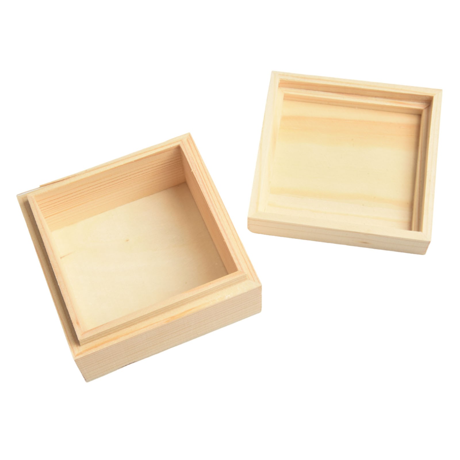 Stylish Wood Box for Jewelry and Treasured Items Pine Upper and Lower Lid