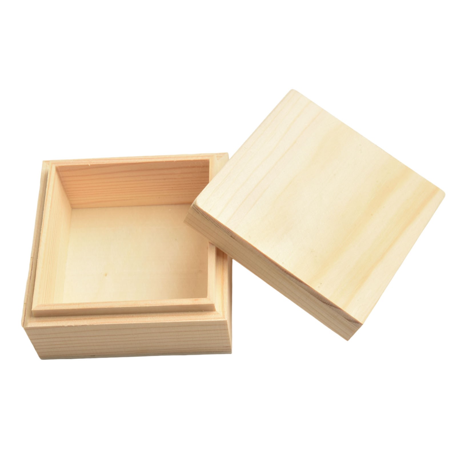 Stylish Wood Box for Jewelry and Treasured Items Pine Upper and Lower Lid