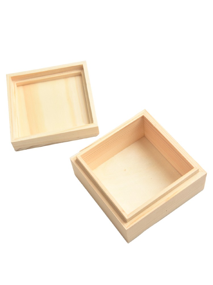 Stylish Wood Box for Jewelry and Treasured Items Pine Upper and Lower Lid