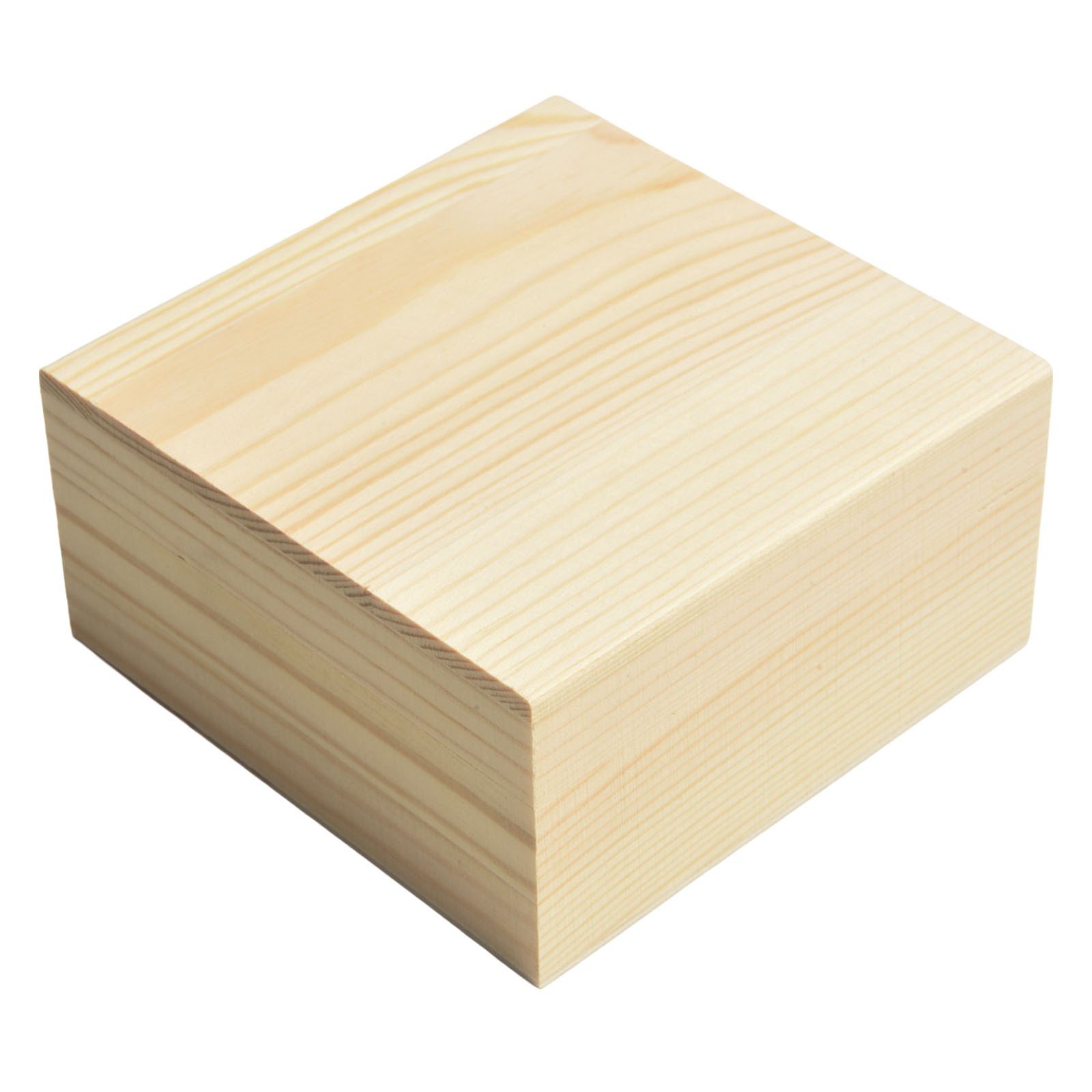 Stylish Wood Box for Jewelry and Treasured Items Pine Upper and Lower Lid