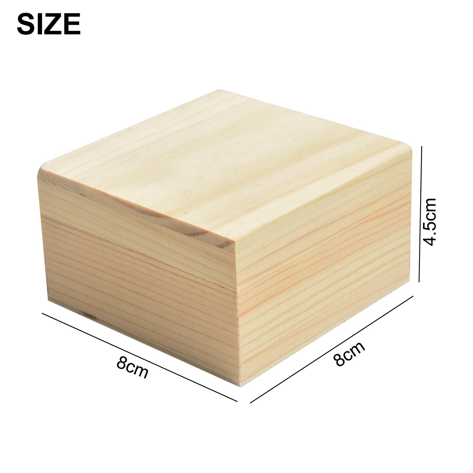 Stylish Wood Box for Jewelry and Treasured Items Pine Upper and Lower Lid