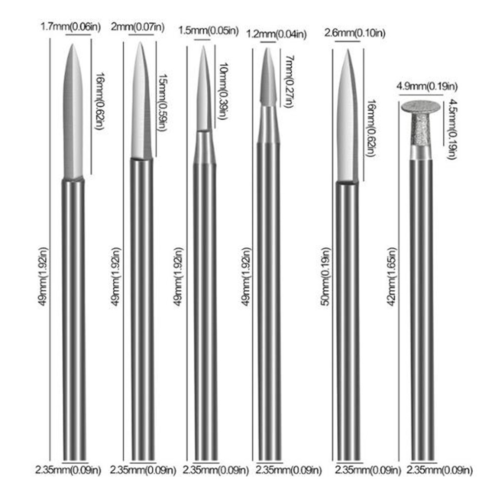 Set completo 6 punte per trapano intaglio legno compatibili con per utensili rotanti - Foto 23 di 31
